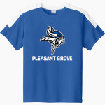 PLEASANT GROVE HIGH SCHOOL VIKINGS <span class="pdp-name-mascot">PLEASANT GROVE VIKINGS</span> Sport-Tek Youth Competitor United Short-Sleeve Crew Front Thumbnail