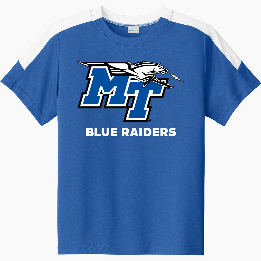 MTSU Blue Raiders <span class="pdp-name-mascot">MTSU Blue Raiders</span> Sport-Tek Youth Competitor United Short-Sleeve Crew