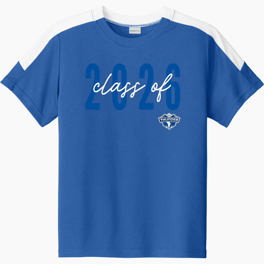 Mount St. Mary Academy believe in the boom <span class="pdp-name-mascot">Mount Saint Mary Academy Thunder</span> Sport-Tek Youth Competitor United Short-Sleeve Crew