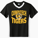Computech Tigers <span class="pdp-name-mascot">Computech Middle School Tigers</span> Sport-Tek Youth Competitor United Short-Sleeve V-Neck Tee Front Thumbnail