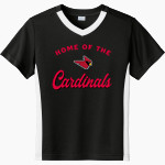 Pope Francis Cardinals <span class="pdp-name-mascot">Pope Francis Cardinals</span> Sport-Tek Youth Competitor United Short-Sleeve V-Neck Tee Front Thumbnail