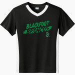 Blackfoot Broncos Sport-Tek Youth Competitor United Short-Sleeve V-Neck Tee Front Thumbnail