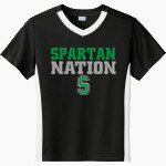 WEST MONONA HIGH SCHOOL SPARTANS Sport-Tek Youth Competitor United Short-Sleeve V-Neck Tee Front Thumbnail