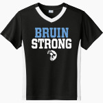 BARTLESVILLE HIGH SCHOOL BRUINS <span class="pdp-name-mascot">BARTLESVILLE BRUINS</span> Sport-Tek Youth Competitor United Short-Sleeve V-Neck Tee Front Thumbnail