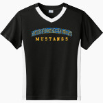 Mothers Of Mount Markham Students Mustangs Sport-Tek Youth Competitor United Short-Sleeve V-Neck Tee Front Thumbnail