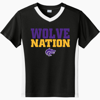 Sport-Tek Youth Competitor United Short-Sleeve V-Neck Tee