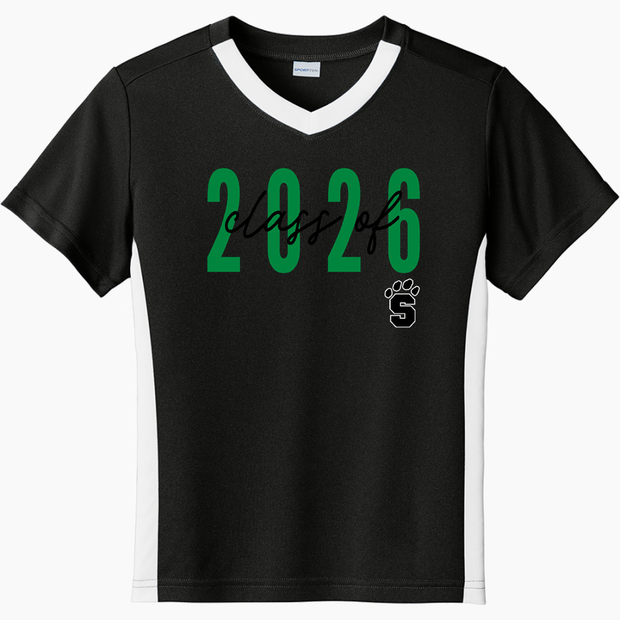 Salem University Tigers <span class="pdp-name-mascot">TIGERS</span> Sport-Tek Youth Competitor United Short-Sleeve V-Neck Tee