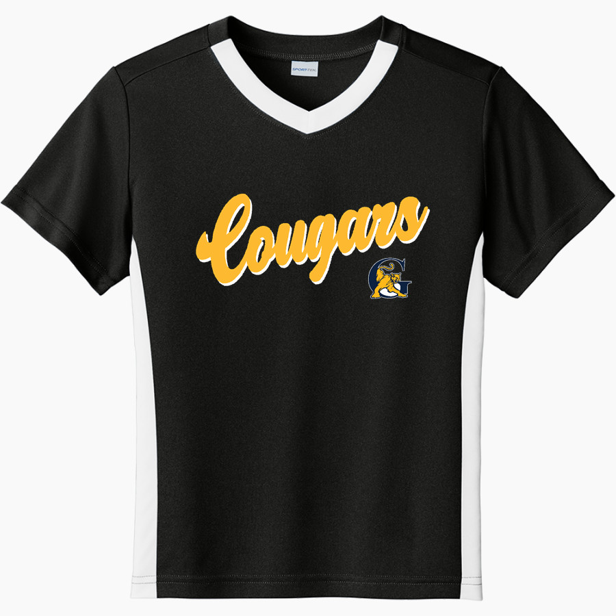 Goldsboro Cougars Sport-Tek Youth Competitor United Short-Sleeve V-Neck Tee