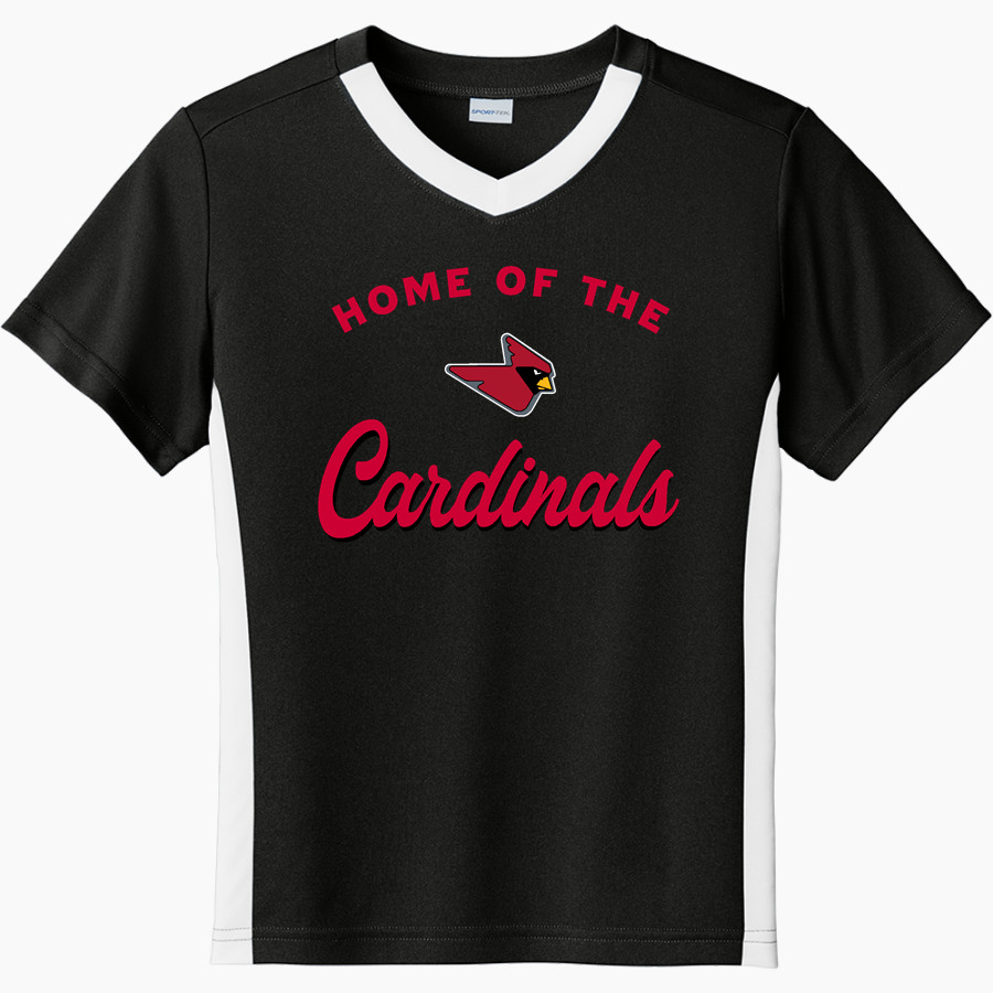 Pope Francis Cardinals <span class="pdp-name-mascot">Pope Francis Cardinals</span> Sport-Tek Youth Competitor United Short-Sleeve V-Neck Tee