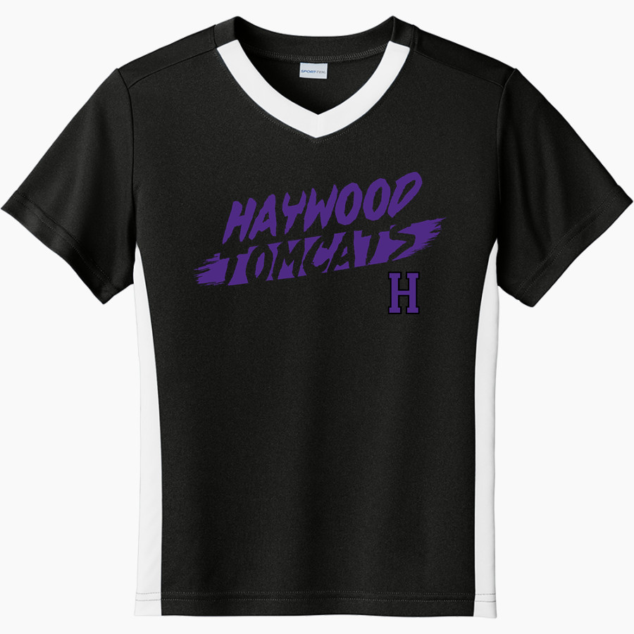 HAYWOOD TOMCATS ONLINE STORE <span class="pdp-name-mascot">HAYWOOD TOMCATS</span> Sport-Tek Youth Competitor United Short-Sleeve V-Neck Tee