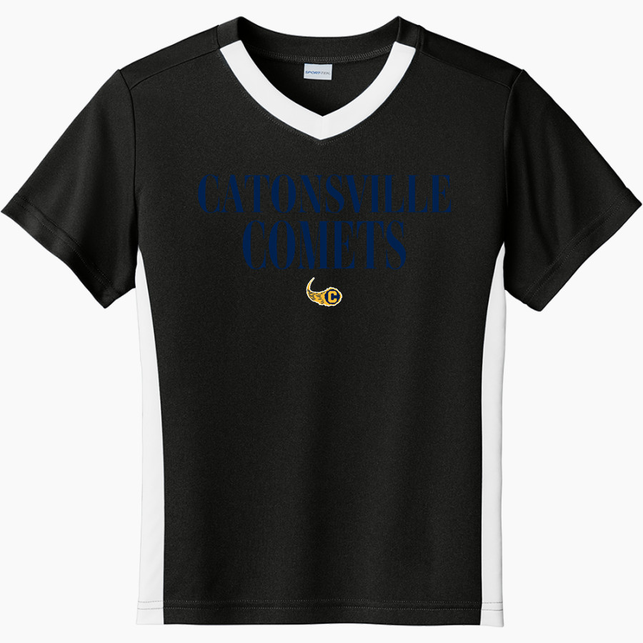 Catonsville Comets <span class="pdp-name-mascot">Catonsville Comets</span> Sport-Tek Youth Competitor United Short-Sleeve V-Neck Tee