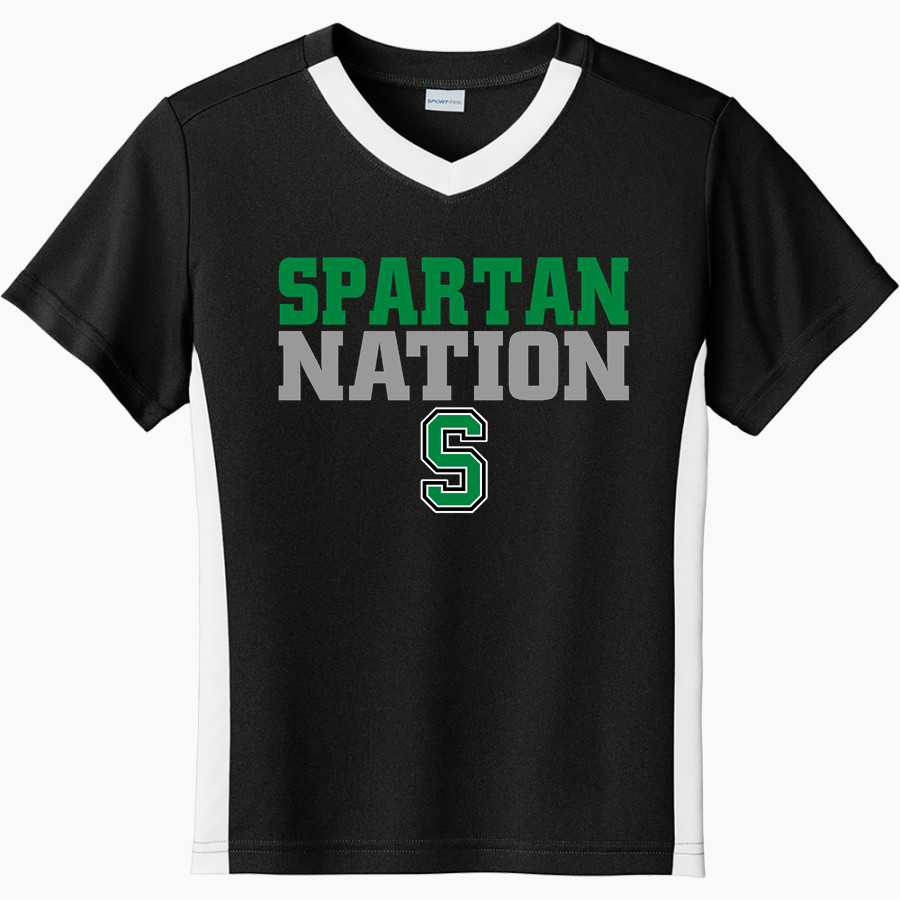 WEST MONONA HIGH SCHOOL SPARTANS Sport-Tek Youth Competitor United Short-Sleeve V-Neck Tee