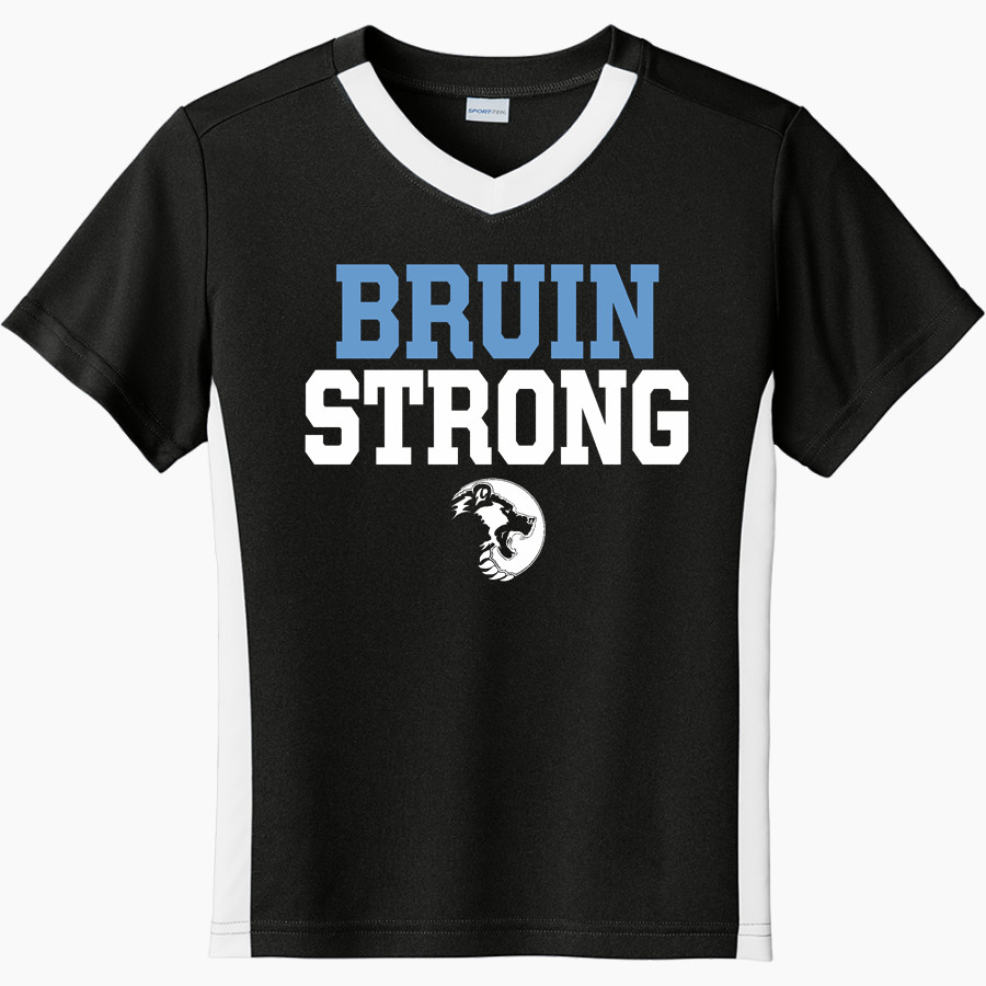 BARTLESVILLE HIGH SCHOOL BRUINS <span class="pdp-name-mascot">BARTLESVILLE BRUINS</span> Sport-Tek Youth Competitor United Short-Sleeve V-Neck Tee