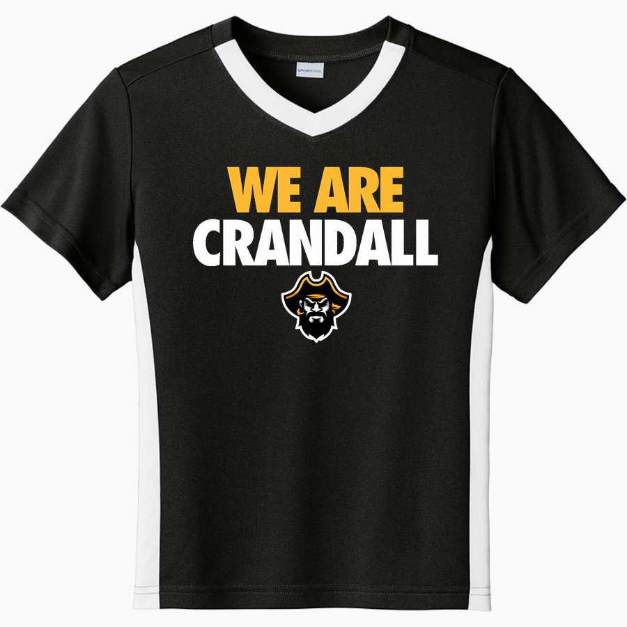 CRANDALL HIGH SCHOOL PIRATES Sport-Tek Youth Competitor United Short-Sleeve V-Neck Tee