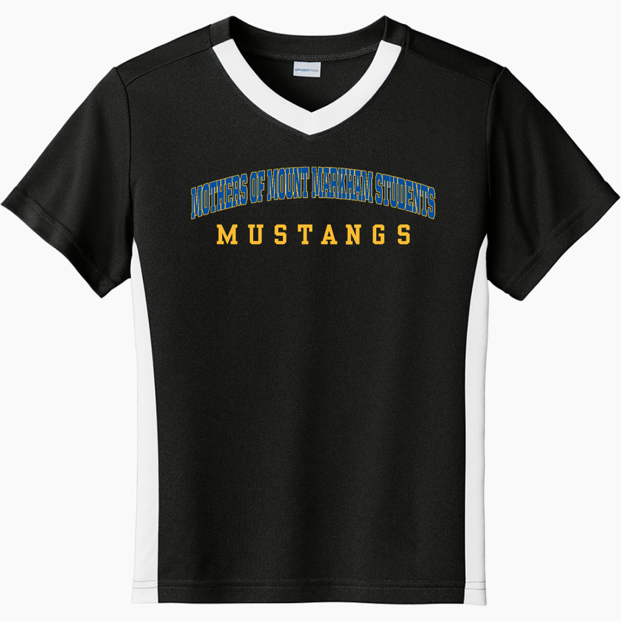 Mothers Of Mount Markham Students Mustangs Sport-Tek Youth Competitor United Short-Sleeve V-Neck Tee