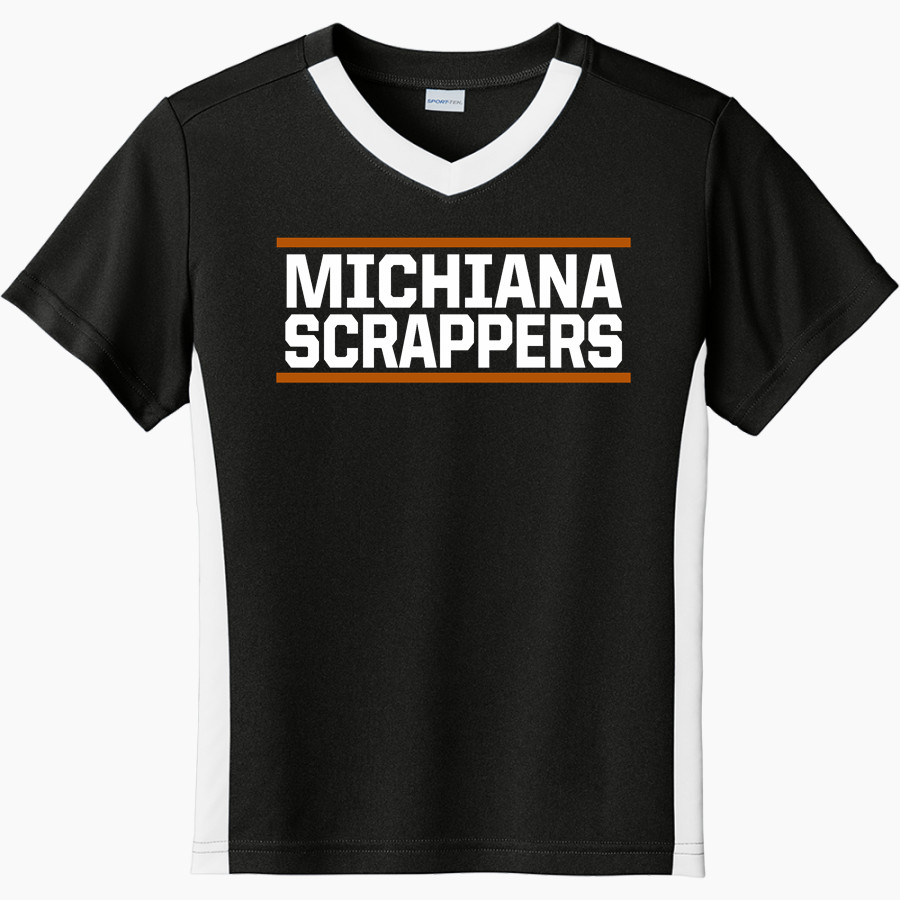 Michiana Scrappers <span class="pdp-name-mascot">Michiana Scrappers</span> Sport-Tek Youth Competitor United Short-Sleeve V-Neck Tee