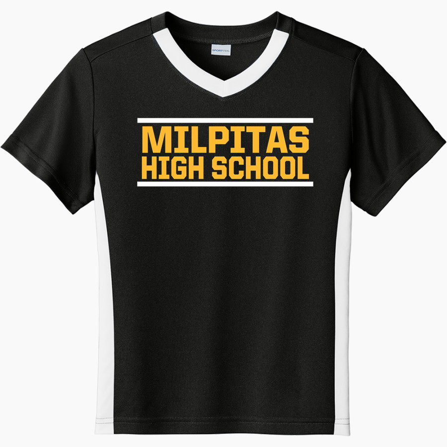 Milpitas Trojans Sport-Tek Youth Competitor United Short-Sleeve V-Neck Tee
