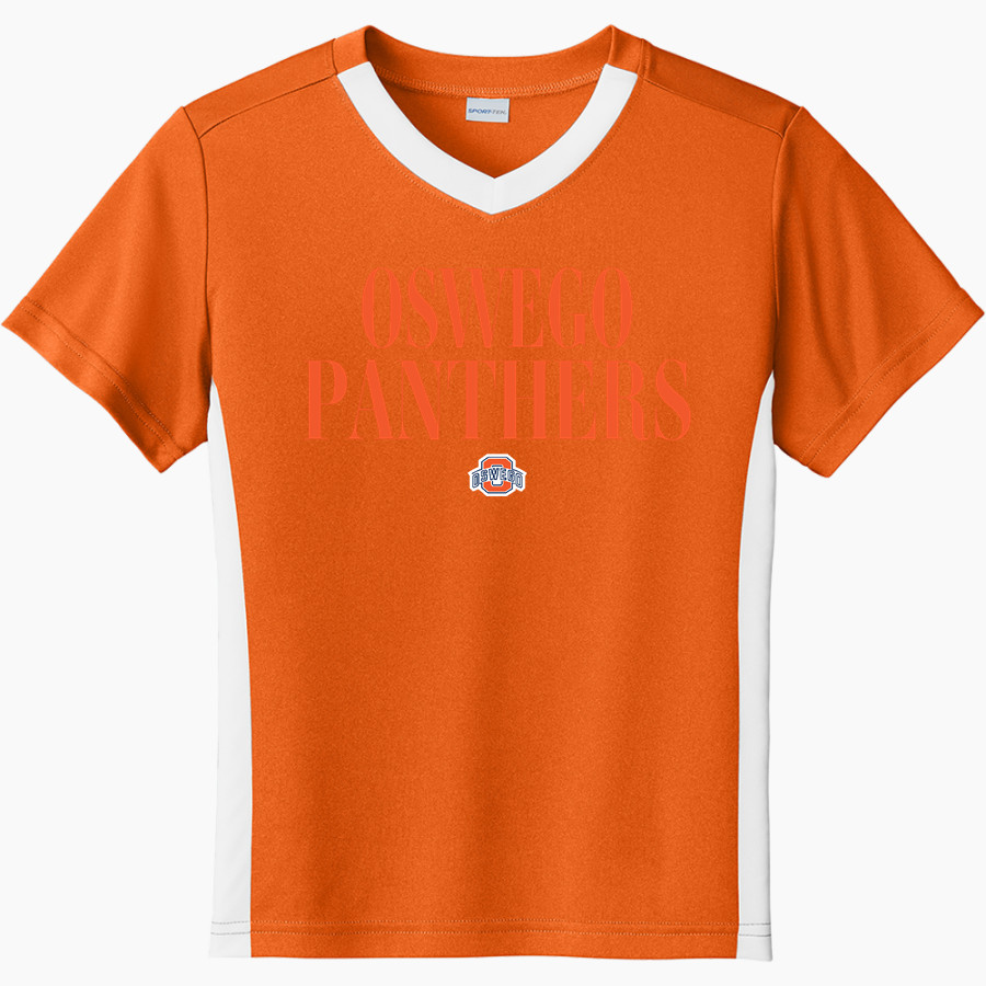 Oswego Panthers <span class="pdp-name-mascot">Oswego Panthers</span> Sport-Tek Youth Competitor United Short-Sleeve V-Neck Tee
