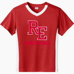 River Edge Little League Sport-Tek Youth Competitor United Short-Sleeve V-Neck Tee Front Thumbnail