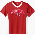 Marshall Mavericks Sport-Tek Youth Competitor United Short-Sleeve V-Neck Tee Front Thumbnail