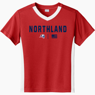 Sport-Tek Youth Competitor United Short-Sleeve V-Neck Tee