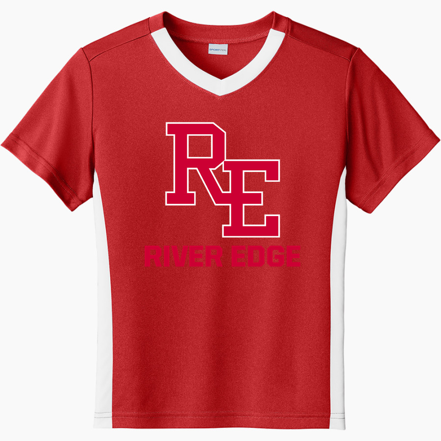 River Edge Little League Sport-Tek Youth Competitor United Short-Sleeve V-Neck Tee