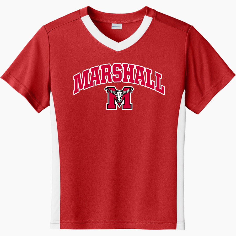 Marshall Mavericks Sport-Tek Youth Competitor United Short-Sleeve V-Neck Tee