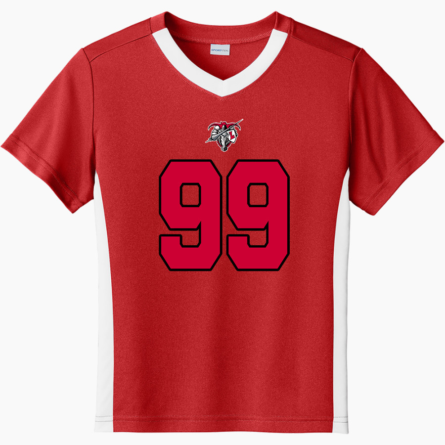 LAKEWOOD HIGH SCHOOL LANCERS <span class="pdp-name-mascot">LAKEWOOD LANCERS</span> Sport-Tek Youth Competitor United Short-Sleeve V-Neck Tee