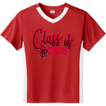 Marquette Sentinels <span class="pdp-name-mascot">Marquette Redettes</span> Sport-Tek Youth Competitor United Short-Sleeve V-Neck Tee Front Thumbnail