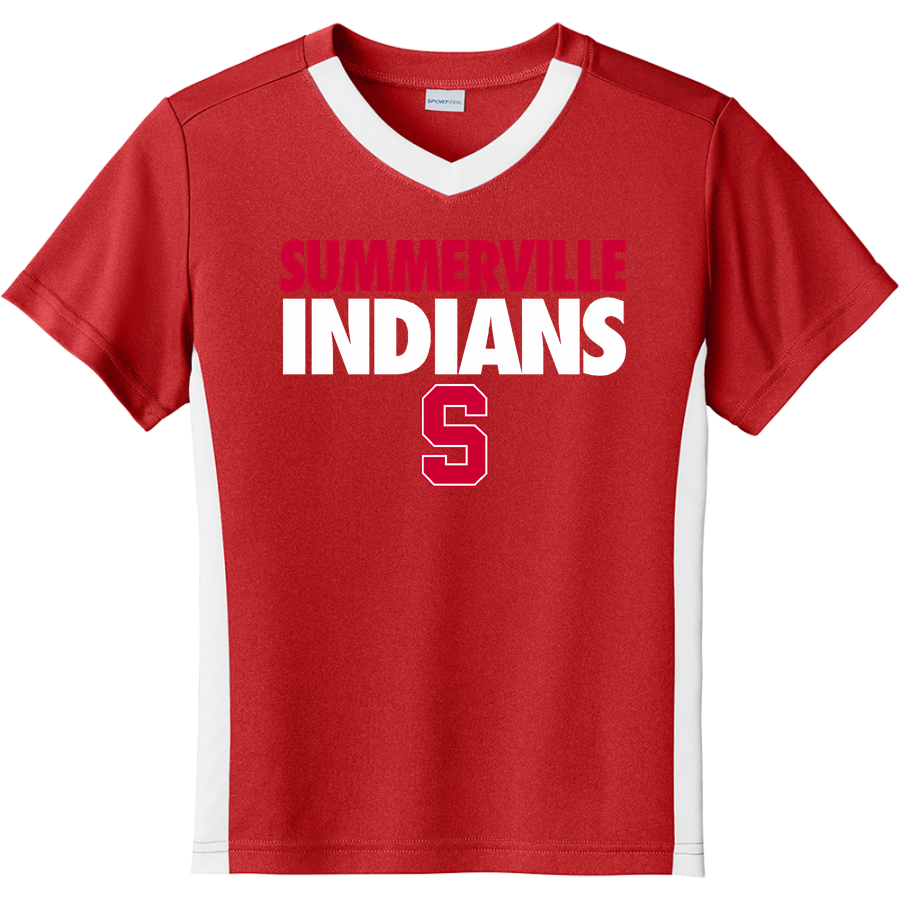 Summerville Indians <span class="pdp-name-mascot">City of Summerville Indians</span> Sport-Tek Youth Competitor United Short-Sleeve V-Neck Tee