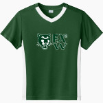 Frances Xavier Warde Jaguars <span class="pdp-name-mascot">Frances Xavier Warde School Jaguars</span> Sport-Tek Youth Competitor United Short-Sleeve V-Neck Tee Front Thumbnail