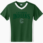 CATOOSA HIGH SCHOOL INDIANS <span class="pdp-name-mascot">CATOOSA INDIANS</span> Sport-Tek Youth Competitor United Short-Sleeve V-Neck Tee Front Thumbnail