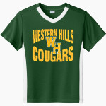 Western Hills Cougars Sport-Tek Youth Competitor United Short-Sleeve V-Neck Tee Front Thumbnail