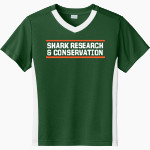 Shark Research & Conservation The Official Online Store Sport-Tek Youth Competitor United Short-Sleeve V-Neck Tee Front Thumbnail
