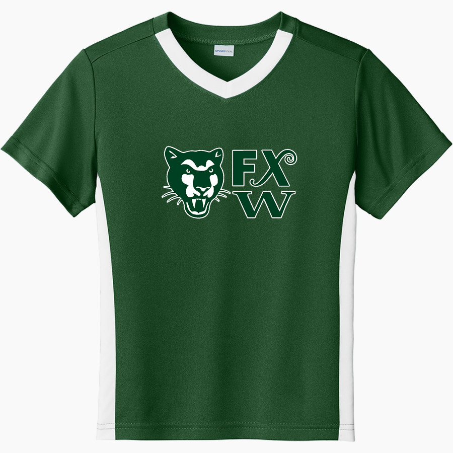 Frances Xavier Warde Jaguars <span class="pdp-name-mascot">Frances Xavier Warde School Jaguars</span> Sport-Tek Youth Competitor United Short-Sleeve V-Neck Tee