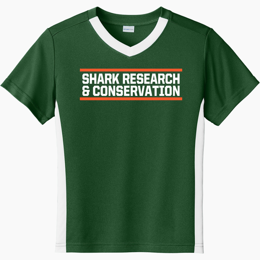 Shark Research & Conservation The Official Online Store Sport-Tek Youth Competitor United Short-Sleeve V-Neck Tee