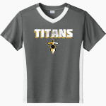 Colorado Titans The Official Online Store Sport-Tek Youth Competitor United Short-Sleeve V-Neck Tee Front Thumbnail