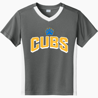 Sport-Tek Youth Competitor United Short-Sleeve V-Neck Tee