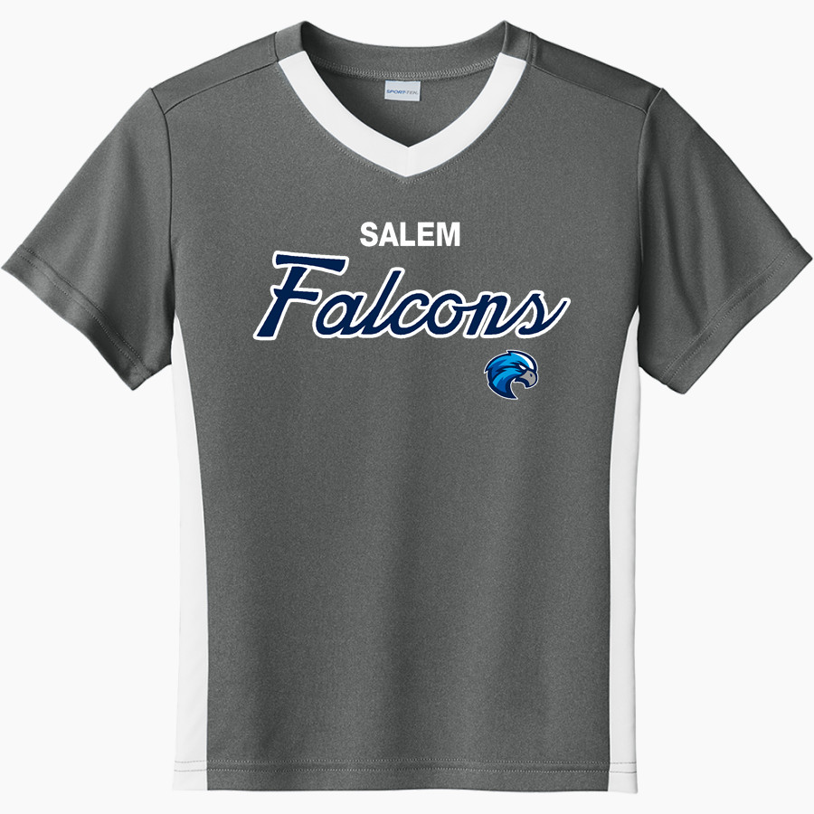 Salem Falcons <span class="pdp-name-mascot">Salem School District Falcons</span> Sport-Tek Youth Competitor United Short-Sleeve V-Neck Tee