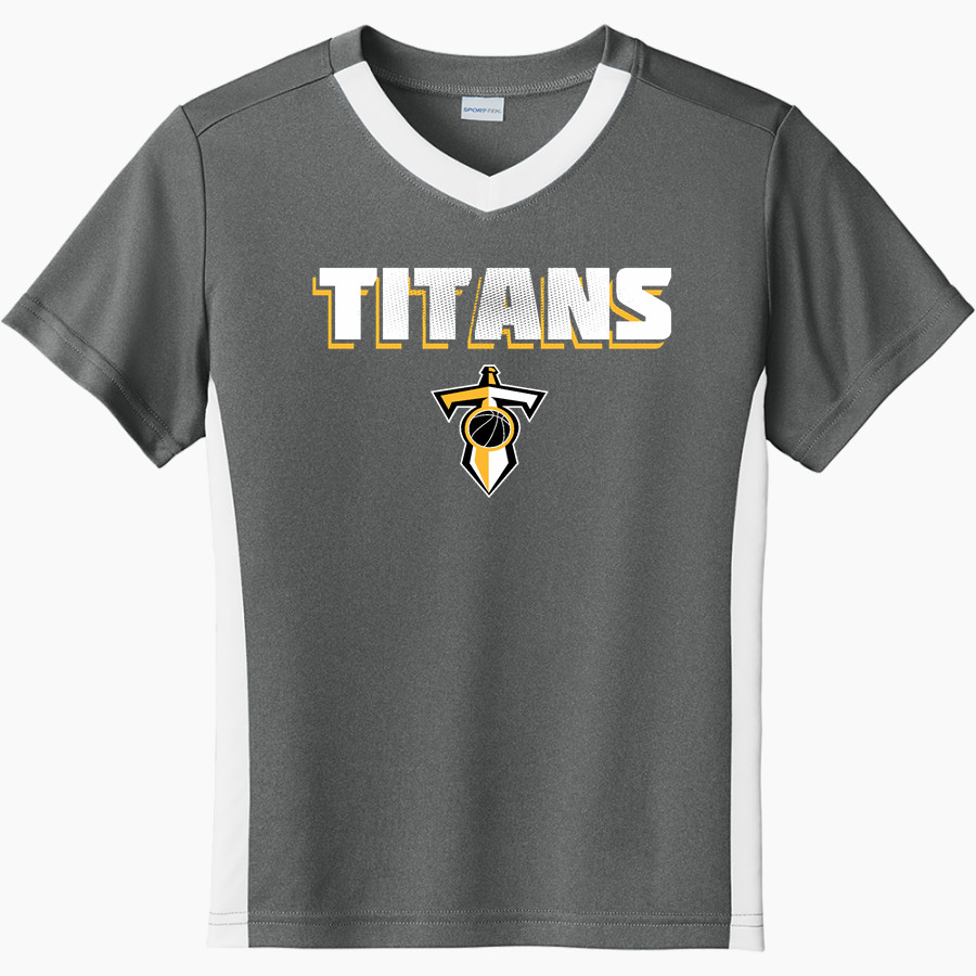 Colorado Titans The Official Online Store Sport-Tek Youth Competitor United Short-Sleeve V-Neck Tee