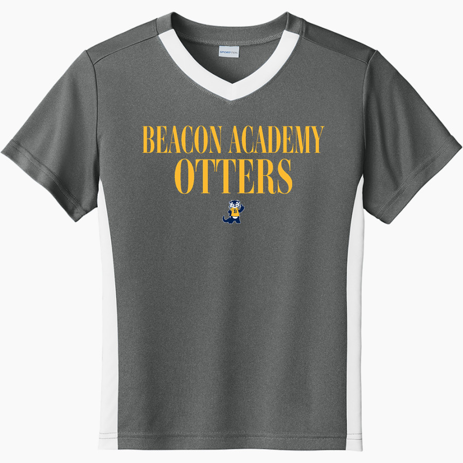 Beacon Academy Otters <span class="pdp-name-mascot">Beacon Academy Otters</span> Sport-Tek Youth Competitor United Short-Sleeve V-Neck Tee