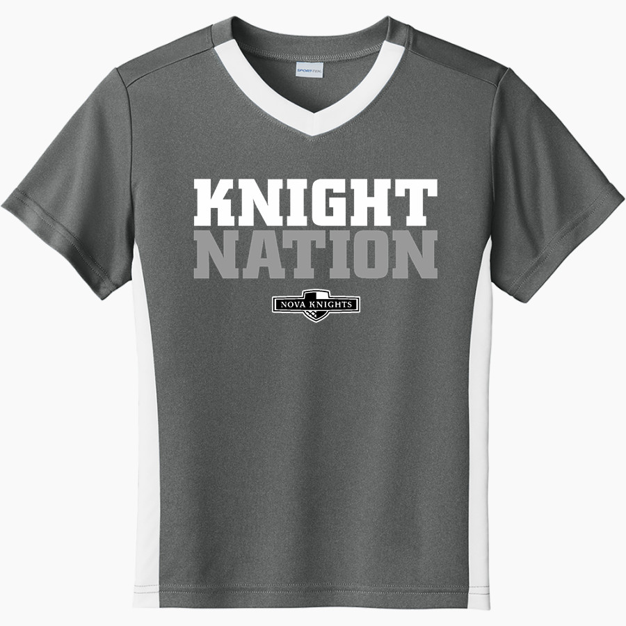 Nova Knights Sport-Tek Youth Competitor United Short-Sleeve V-Neck Tee