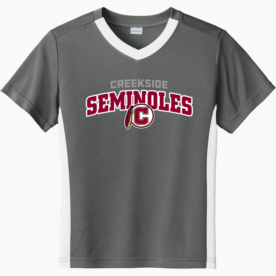 Creekside Seminoles Sport-Tek Youth Competitor United Short-Sleeve V-Neck Tee