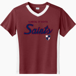 Classical Of Wichita Saints <span class="pdp-name-mascot">Classical Of Wichita Saints</span> Sport-Tek Youth Competitor United Short-Sleeve V-Neck Tee Front Thumbnail
