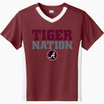ARP HIGH SCHOOL TIGERS <span class="pdp-name-mascot">ARP TIGERS</span> Sport-Tek Youth Competitor United Short-Sleeve V-Neck Tee Front Thumbnail
