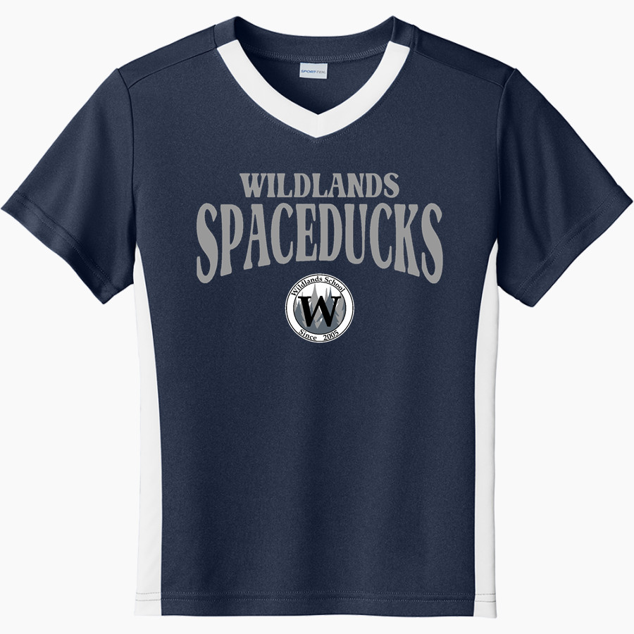 Wildlands Spaceducks Sport-Tek Youth Competitor United Short-Sleeve V-Neck Tee