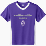 Collinsville Kahoks <span class="pdp-name-mascot">Collinsville Kahoks</span> Sport-Tek Youth Competitor United Short-Sleeve V-Neck Tee Front Thumbnail
