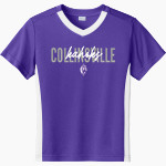 Collinsville Kahoks Sport-Tek Youth Competitor United Short-Sleeve V-Neck Tee Front Thumbnail