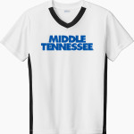 MTSU Blue Raiders Sport-Tek Youth Competitor United Short-Sleeve V-Neck Tee Front Thumbnail