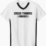 Cross Timbers Wolves Sport-Tek Youth Competitor United Short-Sleeve V-Neck Tee Front Thumbnail